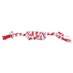 TRIXIE 35717 kutyajáték fogselyem 31 cm piros-fehér középen bogozott Fogápolás, szájhigiénia kutya-macska TRIXIE