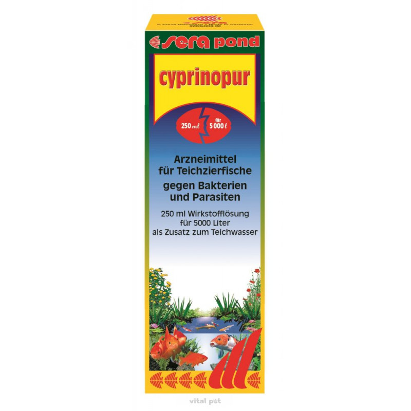 SERA Pond Cyprinopur 250 ml 5 köbre fertőző hasvízkórra