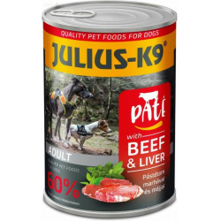 JULIUS K-9 DOG 400 g konzerv Beef&Liver Konzerv, nedves táp kutya-macska Julius K-9
