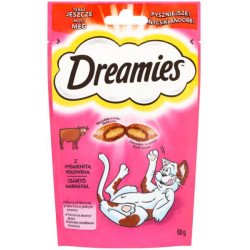 DREAMIES jutalomfalat cicáknak 60g marha Macskatáp, macskaeledel kutya-macska Dreamies