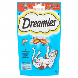 DREAMIES jutalomfalat cicáknak 60g lazac Macskatáp, macskaeledel kutya-macska Dreamies