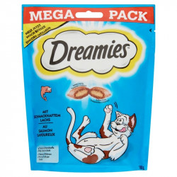 DREAMIES jutalomfalat 180g lazac Mega Macskatáp, macskaeledel kutya-macska Dreamies