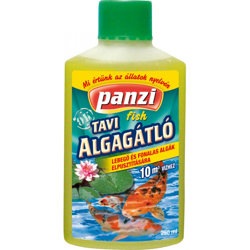 Panzi tavi vegyszer 1l algagátló (40köbre) lebegő és fonal alga.