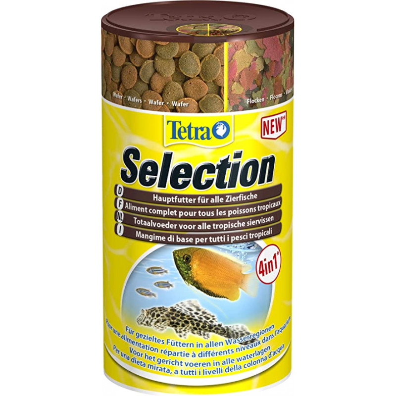Tetra Min Selection 250 ml 4in1 flakes/crisps/granulat/wafer