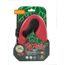 Panzi Fit Active automata póráz 3 m szalagos XS red Kutya kutya-macska FitActive