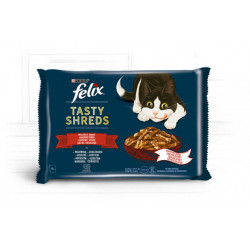 Felix 4x80 g Shreds házias válogatás szósz. marha/csirke (257) Konzerv, nedves táp kutya-macska Felix