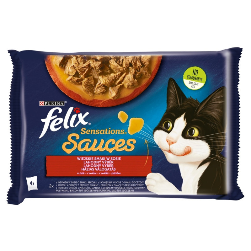 FELIX 4x85 g SENSATIONS SAUCES Házias válogatás szósz (475)