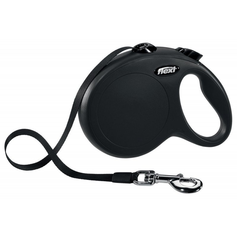 Flexi new szalagos 5 m classic M 25 kg fekete