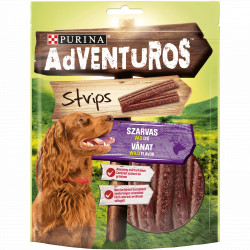 Adventuros Strips Szarvas és vad ízű 90 g Kutya kutya-macska Adventuros