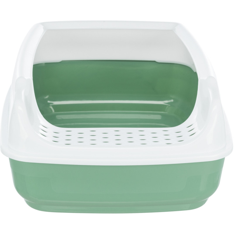 TRIXIE 40398 Delico wc magasított peremes alomtál 35 × 20 × 48 cm green/white