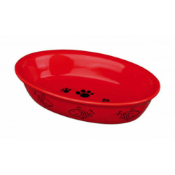 TRIXIE 24495 kerámia tál ovális 0,2l/15x10cm Etető, itató kutya-macska TRIXIE