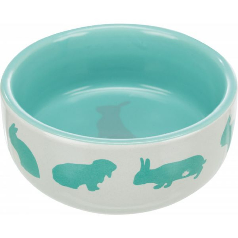 TRIXIE 60733 kerámia tál nyúl 250 ml/11 cm színezett külső állatmintával