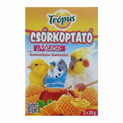 TRÓPUS csőrkoptató ízesített 2 db-os mézes 641107 Csőrkoptató Madár Trópus