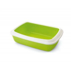 Iriz 50 cm with rim - white-Nordic green Alomtálca, macska WC kutya-macska Savic