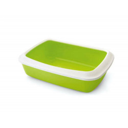 Iriz 42 cm with rim - white-Nordic green Alomtálca, macska WC kutya-macska Savic