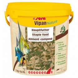 *SERA Vipan Nature 20 l / 4 kg (nagy lemezes) Díszhaltáp Akvarisztika SERA
