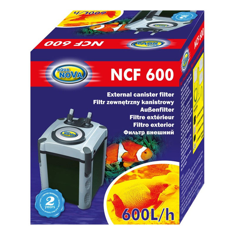 AQUA NOVA külső szűrő NCF-600 töltettel 60-150l-ig 600 l/h