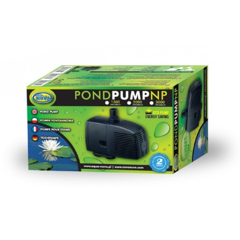 AQUA NOVA szivattyú NP-1500 fejkészlettel 25 w, max. nyomás 2,5 m, 1500 l/h