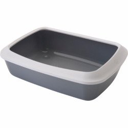 Iriz 42 cm with rim - white-cool grey Alomtálca, macska WC kutya-macska Savic