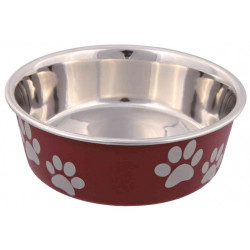 TRIXIE 25244 fémtál színes gumis talpú 1,5l/21 cm Kutya kutya-macska TRIXIE