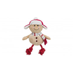 TRIXIE 92575 Xmas kutya játék plüss 34 cm mézeskalács kötél lábbal