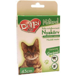 Dolly Natural bolha és kullancsriasztó nyakörv macskáknak 43 cm kék Bolha, kullancs kutya-macska Dolly Natural