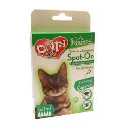 Dolly Natural bolha és kullancsriasztó spot-on macskáknak 5x1 ml Bolha, kullancs kutya-macska Dolly Natural