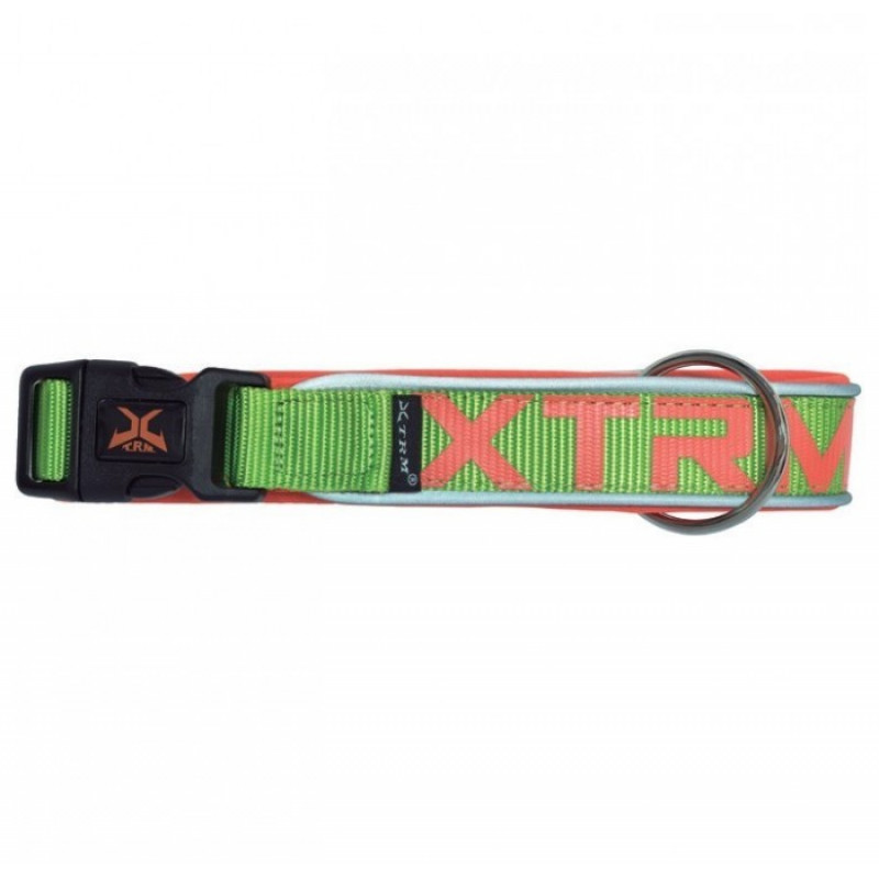 X-TRM Neon nyakörv zöld-narancs 15mm/28-35 cm (PE69184)