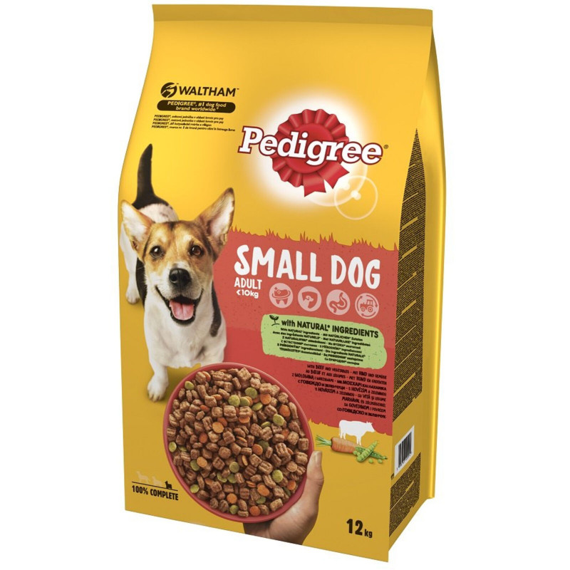 Pedigree 12 kg  Adult Mini / S marha+zöldség kistestű felnőtt kutyáknak 273200