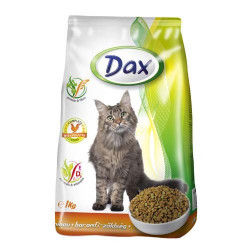 Dax 1 kg száraz cicatáp baromfi-zöldség Macskatáp, macskaeledel kutya-macska Dax