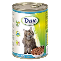 DAX 415 g konzerv cicáknak halas Konzerv, nedves táp kutya-macska Dax
