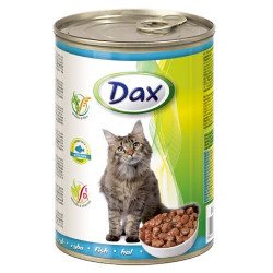 DAX 415 g konzerv cicáknak halas Konzerv, nedves táp kutya-macska Dax