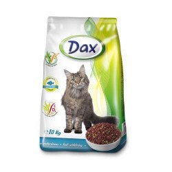 DAX cicatáp 10 kg száraz hal-zöldség Macskatáp, macskaeledel kutya-macska Dax