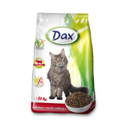 DAX cicatáp 10 kg száraz marha-zöldséges Macskatáp, macskaeledel kutya-macska Dax