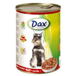 DAX kutya 415 g konzerv marhás Konzerv, nedves táp kutya-macska Dax