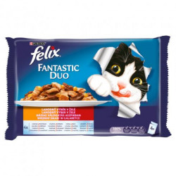 FELIX 4x85 g DUO Házias válogatás aszpikban (932) Konzerv, nedves táp kutya-macska Felix