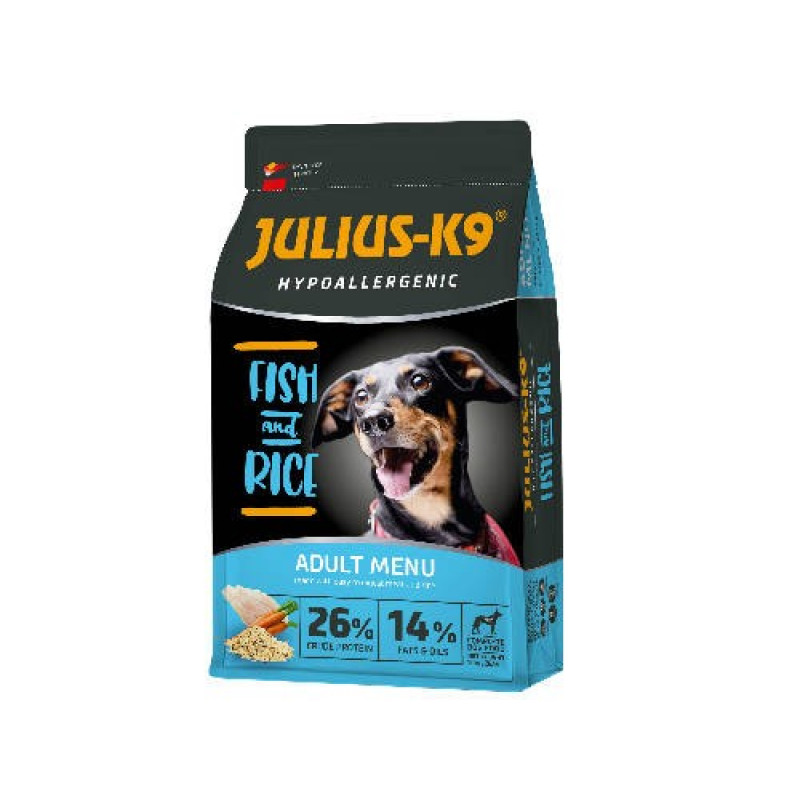 JULIUS K-9 HighPremium 12kg ADULT Hypoallergenic FISH&Rice