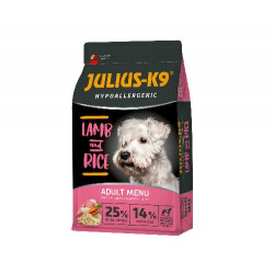 JULIUS K-9 HighPremium 12kg ADULT Hypoallergenic LAMB&Rice Kutya kutya-macska JULIUS-K9