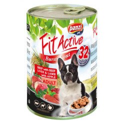 Panzi Fit Active Prémium 1240 g konzerv marha-máj-bárány almával Konzerv, nedves táp kutya-macska Panzi