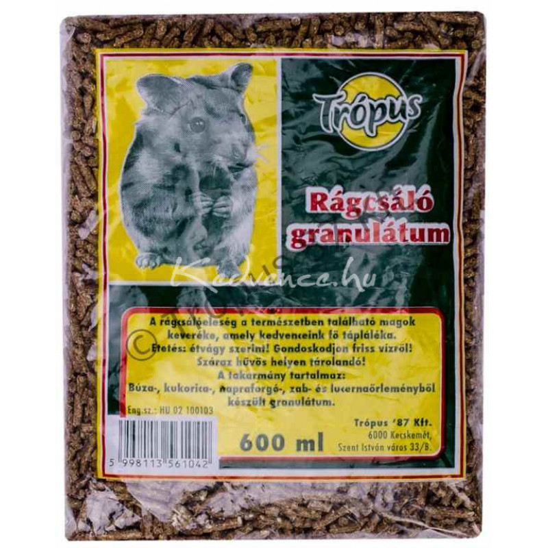 TRÓPUS 600 ml mag csomagolt rágcsáló granulátum (10-vel rendelhető)