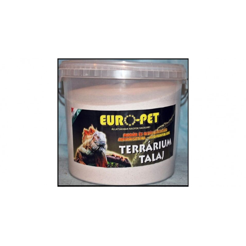 EURO-PET vödrös terráriumi homok 7 kg fehér