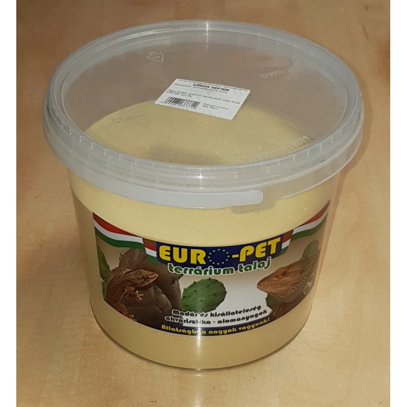 EURO-PET vödrös terráriumi homok 7 kg sárga