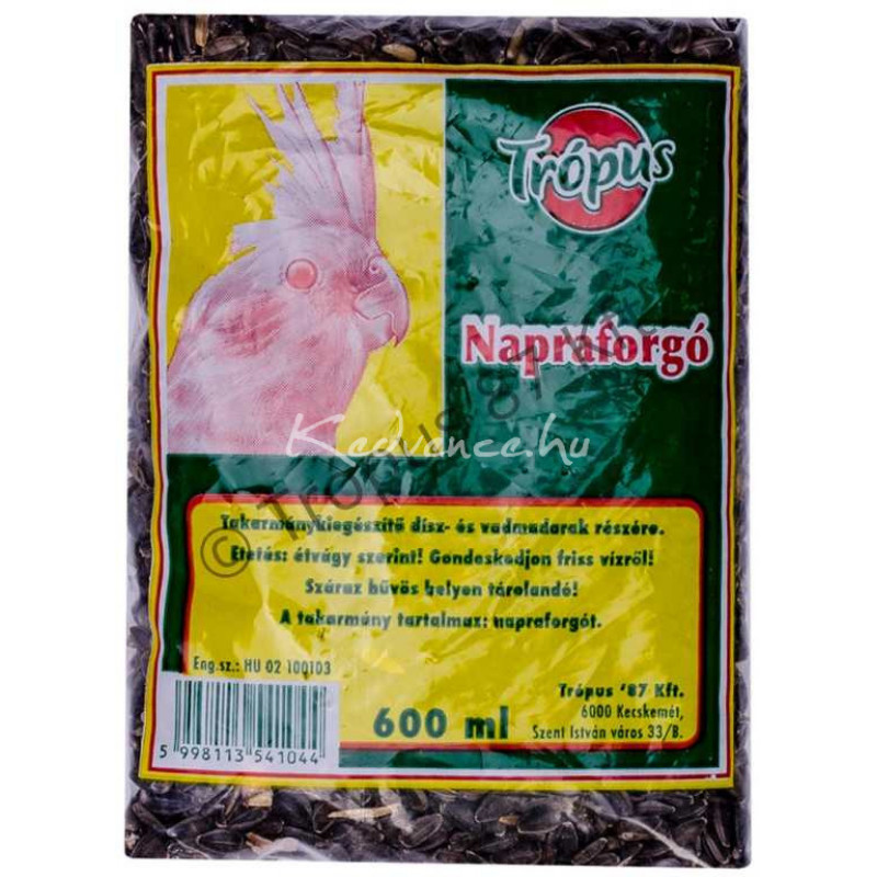 TRÓPUS 600 ml mag csomagolt napraforgó fekete (10 db/#) 641004F