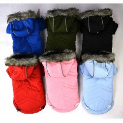 VZ Kutyaruha FD506-M kapucnis első lábas kutyakabát hát 28/ mell.35-37/ nyak 25-27 cm Kutya kutya-macska VZ
