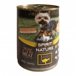 Spirit of Nature Hypoallergenic konzerv DOG 415 g Ostrich / Strucchússal Konzerv, nedves táp kutya-macska Spirit of Nature