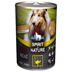Spirit of Nature Hypoallergenic konzerv DOG 800 g Ostrich / Strucchússal Konzerv, nedves táp kutya-macska Spirit of Nature