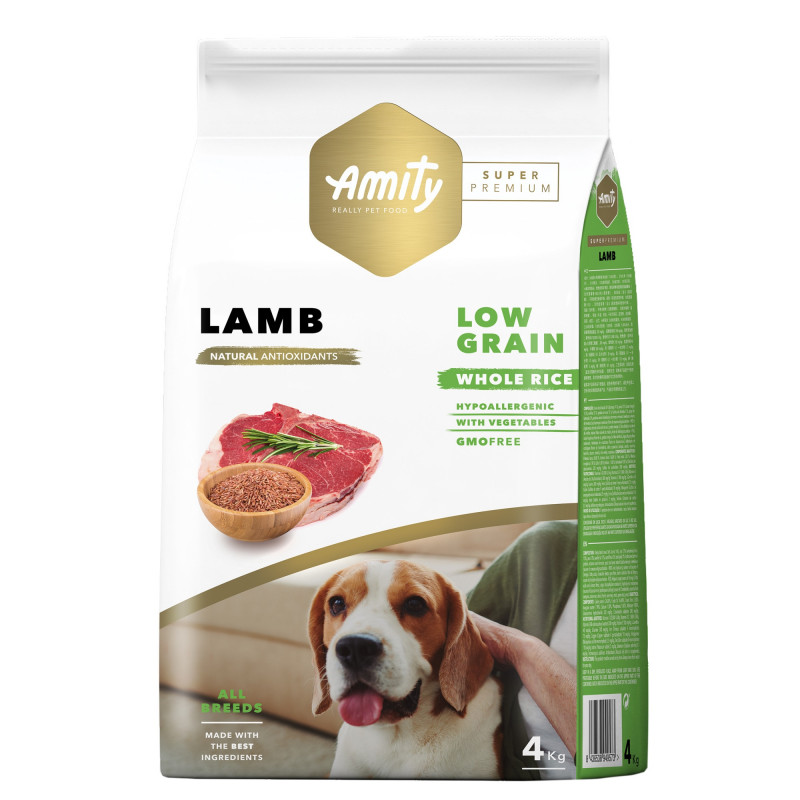 Amity Hypoallergen száraz kutyatáp Adult 4 kg Lamb / bárány (04PE040077)