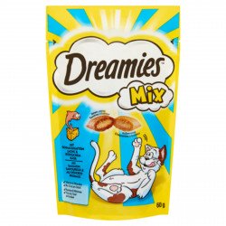 DREAMIES jutalomfalat cicáknak 60g MIX lazac-sajt Macskatáp, macskaeledel kutya-macska Dreamies
