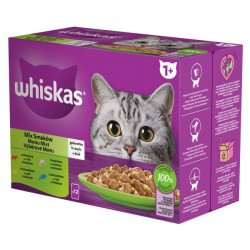 Whiskas 12 pack alutasakos adult halas-húsos mix vál. (877) 12x85g Konzerv, nedves táp kutya-macska Whiskas