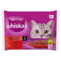 Whiskas 4 pack húsos zöldséges mártásban (621) 4x85 g Konzerv, nedves táp kutya-macska Whiskas